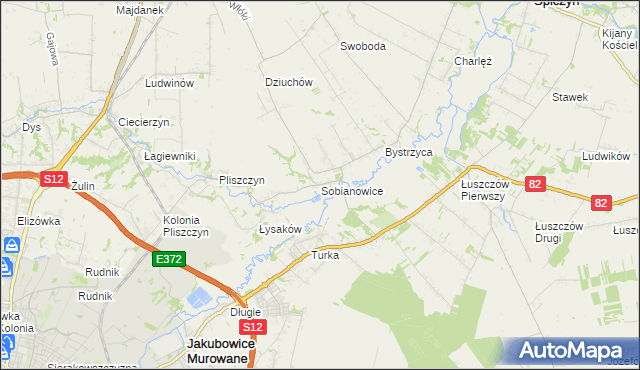 mapa Sobianowice, Sobianowice na mapie Targeo