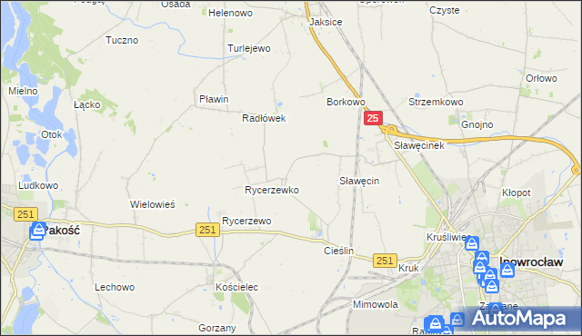 mapa Sójkowo gmina Inowrocław, Sójkowo gmina Inowrocław na mapie Targeo