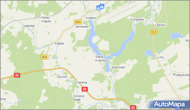 mapa Stare Kramsko, Stare Kramsko na mapie Targeo