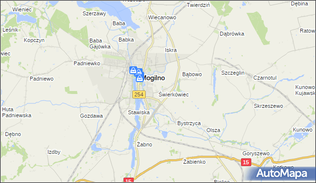 mapa Świerkówiec, Świerkówiec na mapie Targeo