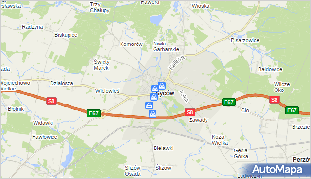 mapa Syców, Syców na mapie Targeo