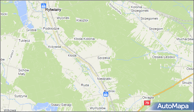 mapa Szczeka, Szczeka na mapie Targeo