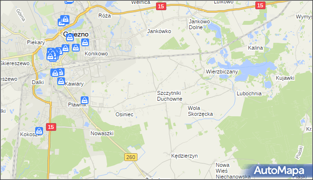 mapa Szczytniki Duchowne, Szczytniki Duchowne na mapie Targeo