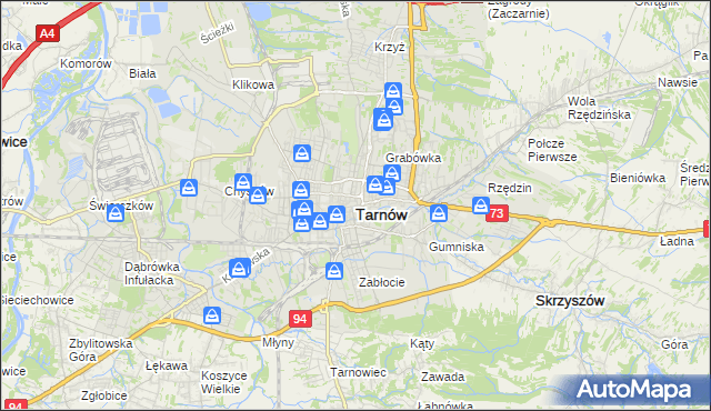 mapa Tarnów, Tarnów na mapie Targeo