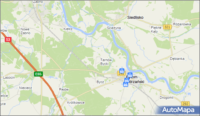 mapa Tarnów Bycki, Tarnów Bycki na mapie Targeo