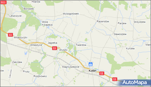 mapa Twardów, Twardów na mapie Targeo