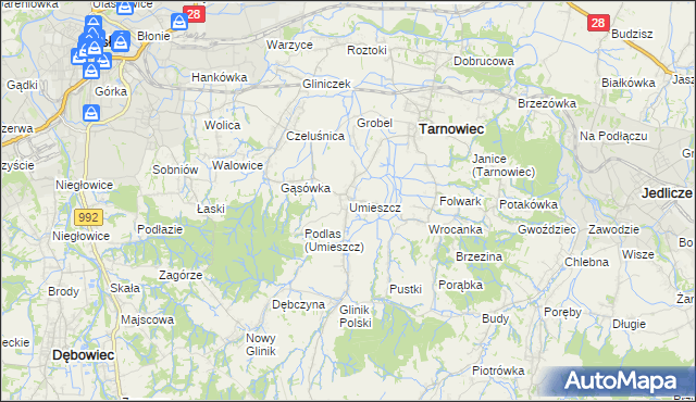 mapa Umieszcz, Umieszcz na mapie Targeo