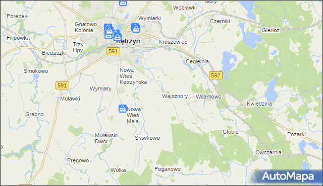 mapa Wajsznory, Wajsznory na mapie Targeo