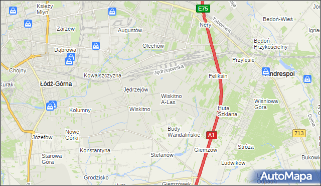 mapa Wiskitno A-Las, Wiskitno A-Las na mapie Targeo