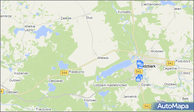 mapa Wlewsk, Wlewsk na mapie Targeo