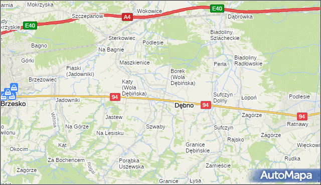 mapa Wola Dębińska, Wola Dębińska na mapie Targeo