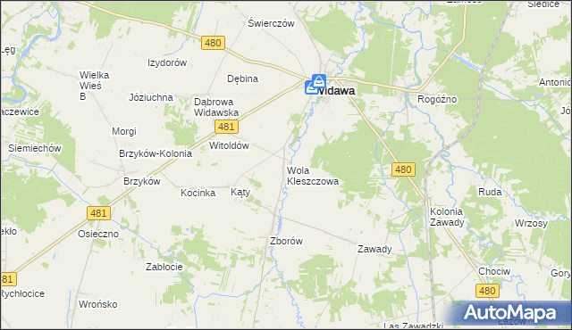 mapa Wola Kleszczowa, Wola Kleszczowa na mapie Targeo