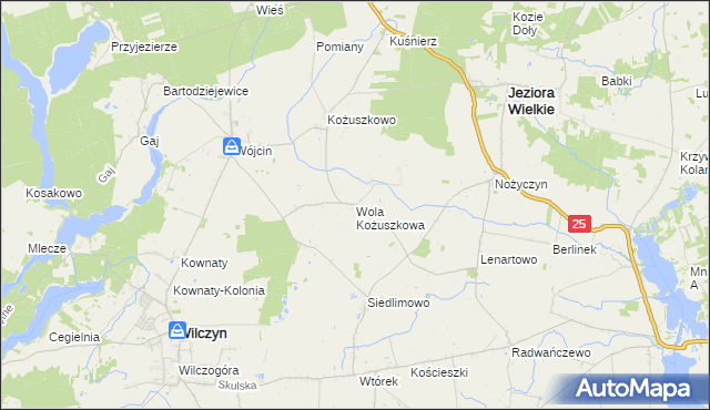 mapa Wola Kożuszkowa, Wola Kożuszkowa na mapie Targeo