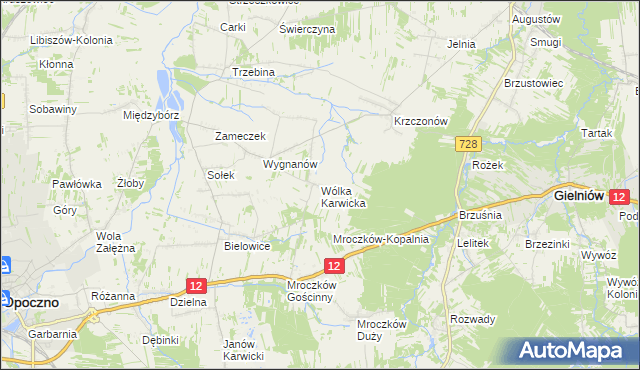 mapa Wólka Karwicka, Wólka Karwicka na mapie Targeo