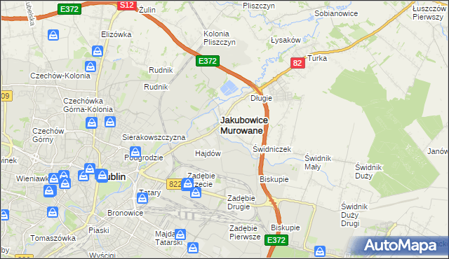 mapa Wólka powiat lubelski, Wólka powiat lubelski na mapie Targeo