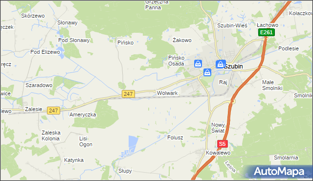 mapa Wolwark, Wolwark na mapie Targeo