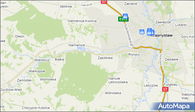 mapa Zażółkiew, Zażółkiew na mapie Targeo