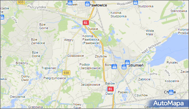 mapa Zbytków, Zbytków na mapie Targeo
