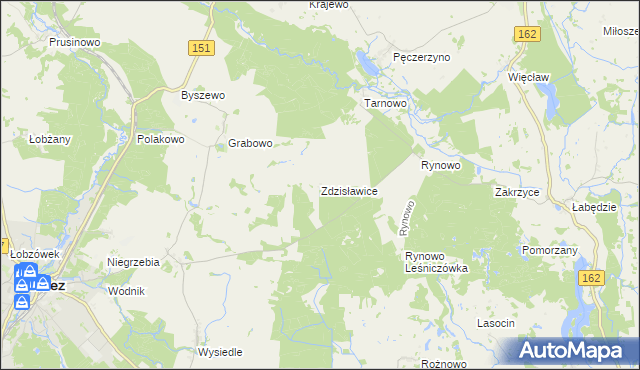 mapa Zdzisławice gmina Łobez, Zdzisławice gmina Łobez na mapie Targeo