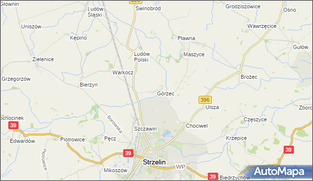 mapa Górzec, Górzec na mapie Targeo