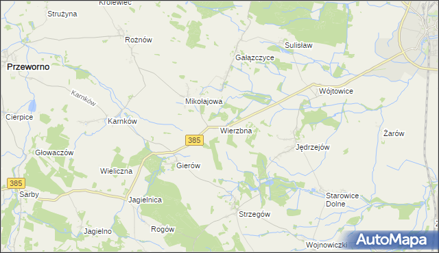 mapa Wierzbna gmina Grodków, Wierzbna gmina Grodków na mapie Targeo