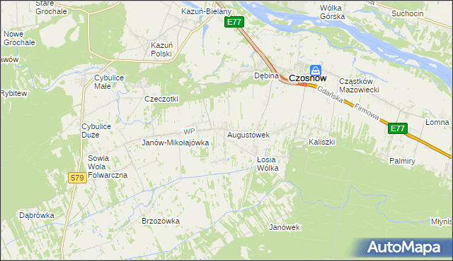mapa Augustówek, Augustówek na mapie Targeo