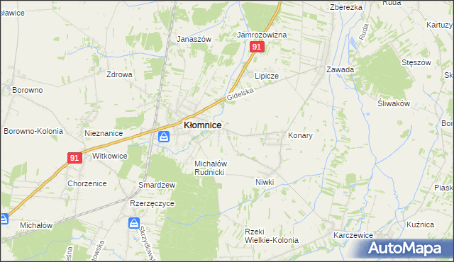 mapa Bartkowice, Bartkowice na mapie Targeo