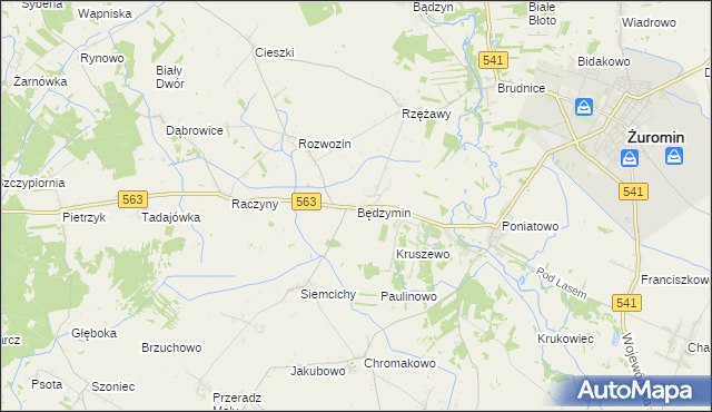 mapa Będzymin, Będzymin na mapie Targeo