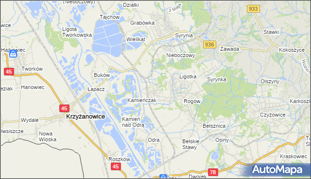 mapa Bluszczów, Bluszczów na mapie Targeo