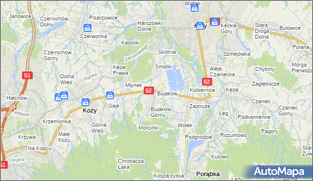 mapa Bujaków, Bujaków na mapie Targeo