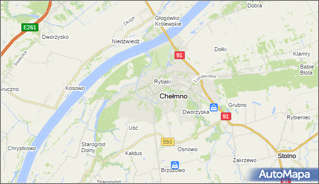 mapa Chełmno, Chełmno na mapie Targeo