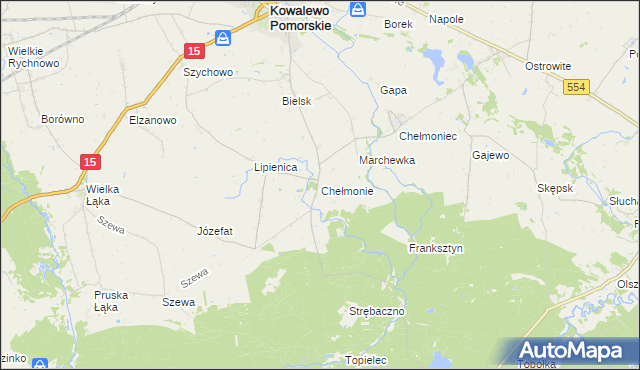 mapa Chełmonie, Chełmonie na mapie Targeo
