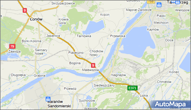 mapa Chodków Stary, Chodków Stary na mapie Targeo