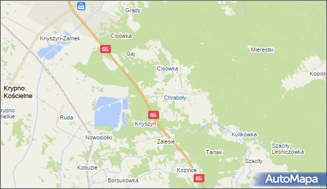 mapa Chraboły gmina Dobrzyniewo Duże, Chraboły gmina Dobrzyniewo Duże na mapie Targeo