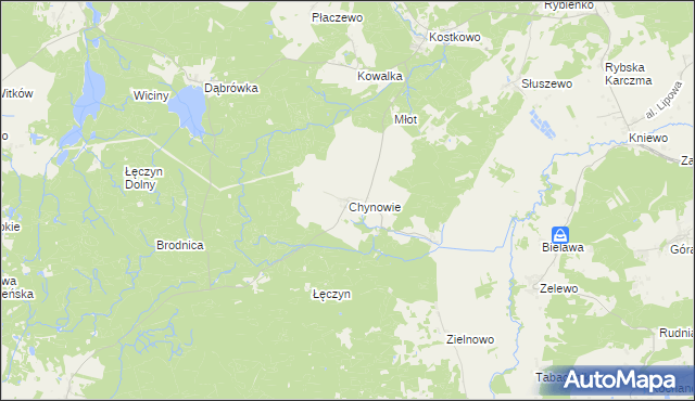 mapa Chynowie, Chynowie na mapie Targeo