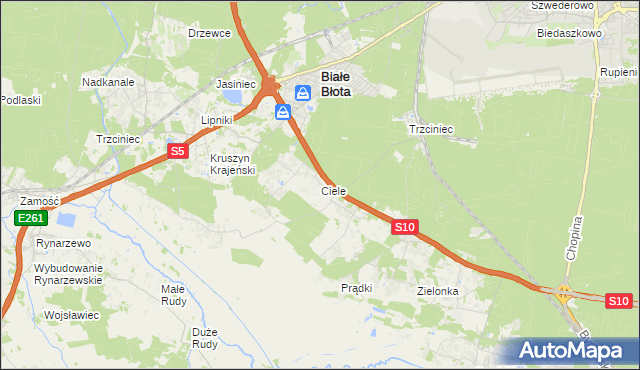 mapa Ciele, Ciele na mapie Targeo