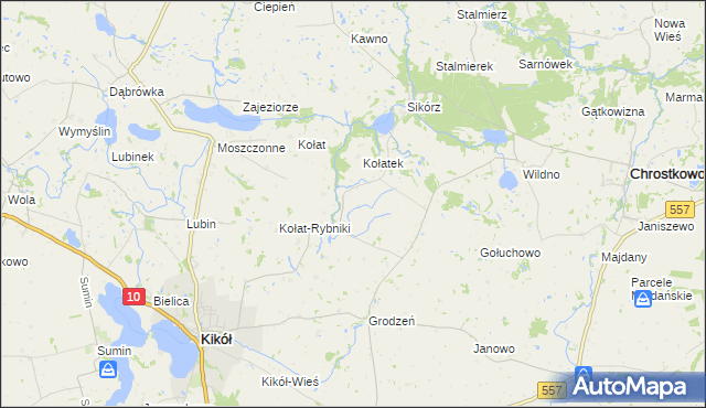 mapa Ciełuchowo, Ciełuchowo na mapie Targeo