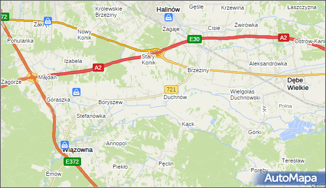 mapa Duchnów, Duchnów na mapie Targeo