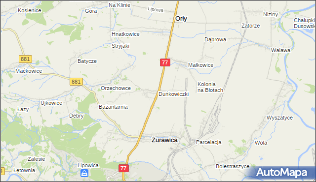 mapa Duńkowiczki, Duńkowiczki na mapie Targeo