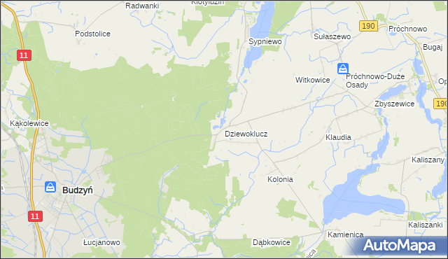 mapa Dziewoklucz, Dziewoklucz na mapie Targeo