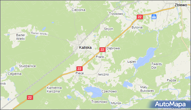 mapa Frank, Frank na mapie Targeo