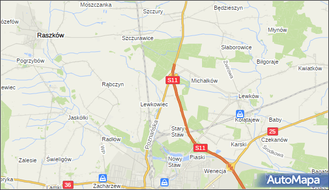 mapa Franklinów, Franklinów na mapie Targeo