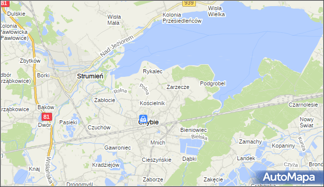 mapa Frelichów, Frelichów na mapie Targeo
