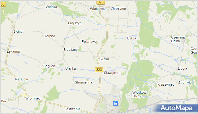 mapa Glinka gmina Góra, Glinka gmina Góra na mapie Targeo