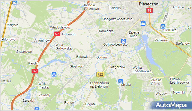mapa Gołków, Gołków na mapie Targeo
