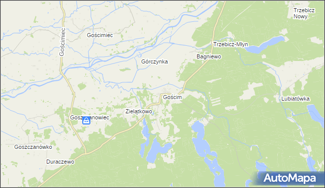 mapa Gościm, Gościm na mapie Targeo