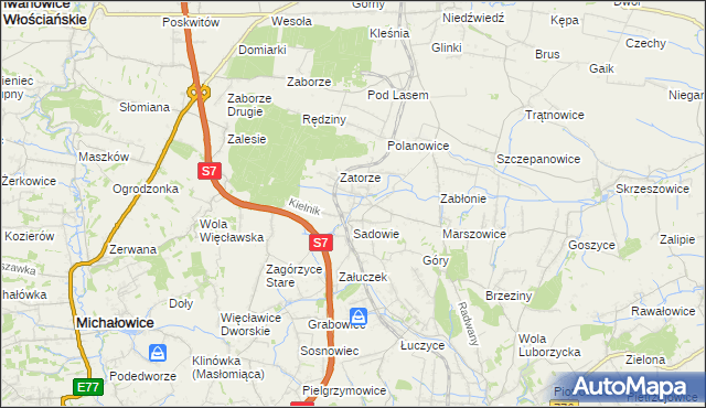 mapa Goszcza, Goszcza na mapie Targeo