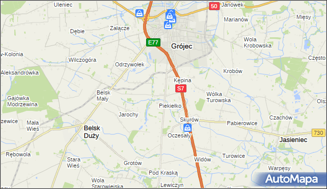mapa Grudzkowola, Grudzkowola na mapie Targeo
