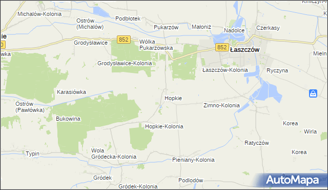 mapa Hopkie, Hopkie na mapie Targeo