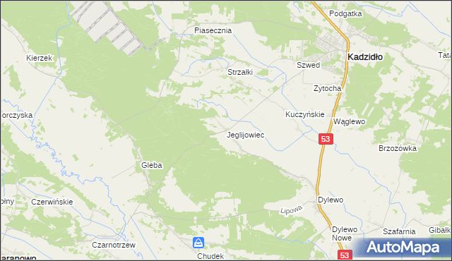 mapa Jeglijowiec, Jeglijowiec na mapie Targeo